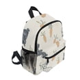 thumbnail image 2 of FORMRS School Backpack with Front Zippered Pocket 12" Student Travel Daypack, Adorable Bunnies, 2 of 6