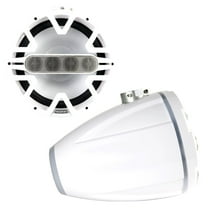 Memphis Audio MM84TW 8" Tower Speakers with Advanced Tower Array Construction and Swivel And Surface Mount Brackets - White, Pair