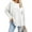 White, variant on Womens Solid Color Round Neck Patchwork Pullover Color Block Long Sleeve Top Short Sleeve Shirts for Women 3x Cute 2x Shirts Lace Sleeves plus Size Women Shirts And Blouses for Work Women Long Sleeve