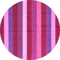 thumbnail image 1 of Ahgly Company Indoor Round Oriental Pink Traditional Area Rugs, 3' Round, 1 of 4