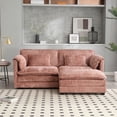 thumbnail image 6 of Modern Chenille Fabric Oversized Double Sofa 76.77*29.53*31.10inch with Footstool, 6 of 23