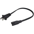 thumbnail image 3 of Toptekits Polarized NEMA 1-15P to IEC320 C7 18AWG AC Power Cord Power Supply Cable Wire, Compatible to PC, Monitor, Printer, Projector, Game Console, HDTV and Speaker (1ft/0.3m), 3 of 8