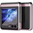 thumbnail image 2 of Clear Case for Samsung Galaxy Z Flip5 5G, Luxury Plating Folding Sleeve Cover Slim Thin Hard PC Shockproof Protective Phone Cover Samsung Galaxy Z Flip 5 DD Rose Gold, 2 of 9