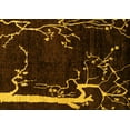 thumbnail image 1 of Ahgly Company Indoor Rectangle Oriental Yellow Modern Area Rugs, 2' x 4', 1 of 4