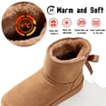 thumbnail image 4 of Knivor Cozy Winter Boots for Women Fuzzy Warm Ankle Snow Boots with Back Bow Detail Stylish Slip On Short Boots for Casual Cold Weather Outdoor Wear, 4 of 9