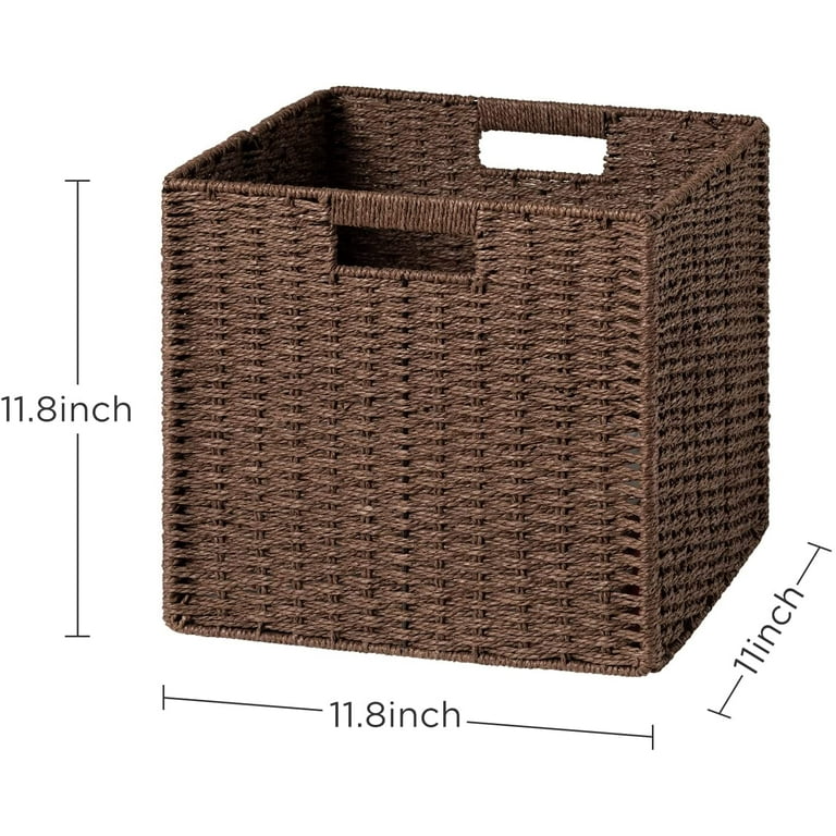 Wicker Rattan Storage Basket for Shelves, Storage Baskets for