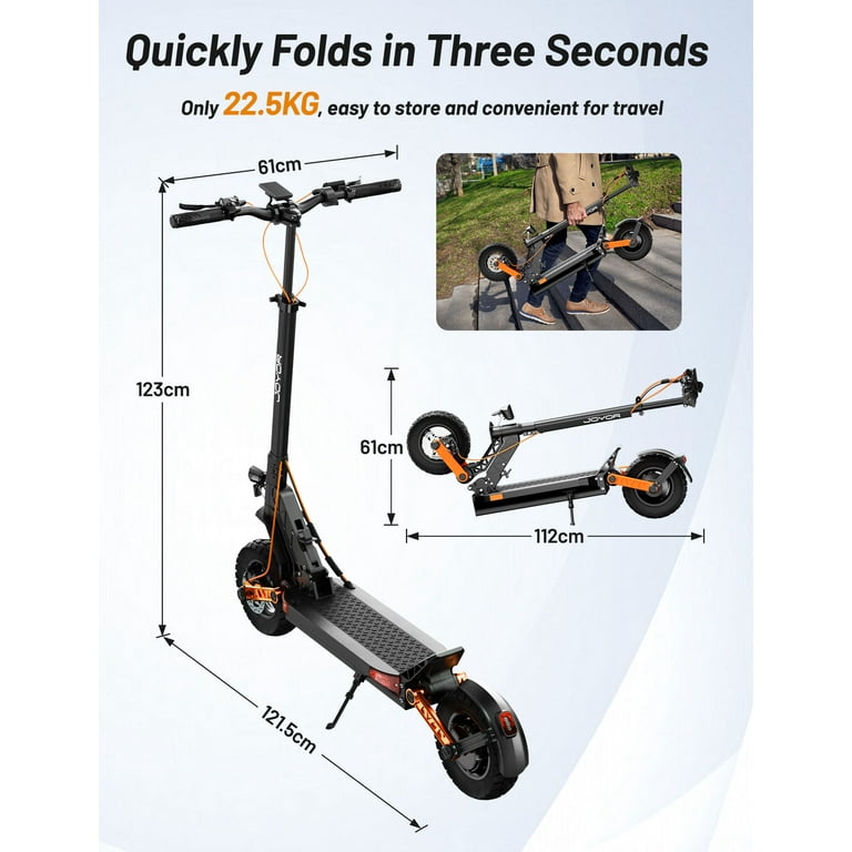 JOYOR S5-Z Electric Scooter for Adults, 48V 13AH Battery Up To 39