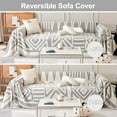 thumbnail image 6 of SANMADROLA Boho Couch Cover for 2 Cushion Couch Sofa Cover Thick Chenille Sectional Sofa Cover for Dog, Sofa Slipcover Loveseat Covers Loveseat Cover 71" X 102", 6 of 7