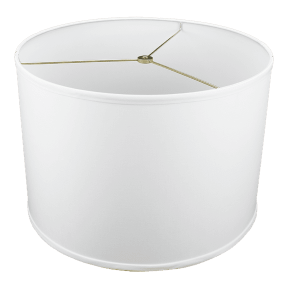 Fenchel Shades | 16" Top Diameter x 16" Bottom Diameter x 11 Height, (Washer/Spider Attachment) Drum Lamp Shade - (Linen White)