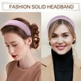 thumbnail image 2 of Diadema de felpa suave y esponjosa de Unique Bargains, diadema de color sólido, accesorio de moda color púrpura, 2 of 7
