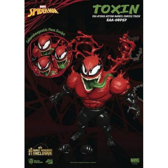 Beast Kingdom Marvel Comics - Toxin - Egg Attack - EAA-087SP 6 Inch Action Figure