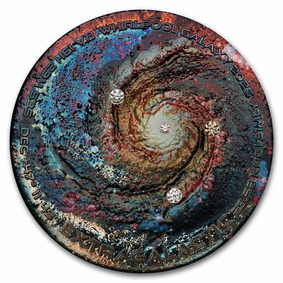 2025 AUS 5 oz Silver Colorized Extragalactic Antiqued (Box & COA)