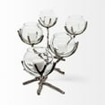 thumbnail image 3 of Mercana Vine I Distressed Silver Metal Creeper Five Candle Table Candle Holder, 3 of 5