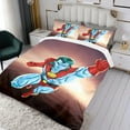 thumbnail image 3 of Capitán Planeta Conjunto de sábanas temático, trío de piezas, cómodo y amigable con la piel, diseño único, regalo de decoración para el hogar para familiares, amigos y fans,135cm *200cm, 3 of 6