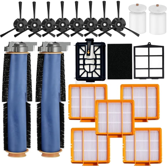 Replacement Parts Kit Compatible with Shark AI AV2501S AV2501AE RV2502AE RV2610WA Matrix Plus 2 in 1 Roller Brushes Side Brushes Filters