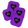 thumbnail image 1 of Society6 Leah Flores I Love You Like XO Coasters Set of 4, 1 of 2