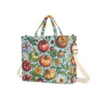 thumbnail image 7 of FORMRS Womens Corduroy Tote Bag Crossbody Shoulder Handbag with Pocket, Floral Tomatoes, 7 of 7