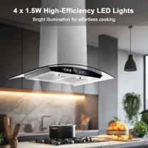 30 inch Range Hood 700 CFM Island Mount Range Hood Ceiling Mount Kitchen Vent Hood Touch Control Gesture Sensing