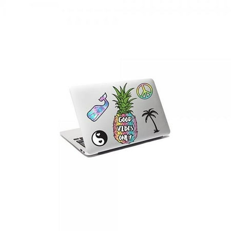 Notebook Skin Car (iDecoz GOOD VIBES Reusable Large Vinyl Decal Sticker Skin for Your Laptop / MacBook / Pro / Air / iPad / Window / Wall / Floor / Luggage / Notebook)