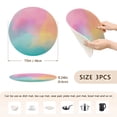thumbnail image 2 of Trivets for Hot Dishes 15 Inches Hot Pads 3 Pcs Heat Resistant Mats for Countertop Polyester Cord Braiding Durable and Absorbent，Applicable to Kitchen Decor Rainbow-colored and Shining, 2 of 6
