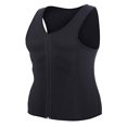 thumbnail image 2 of Chaleco deportivo de neopreno para hombre, moldeador corporal con cremallera, camiseta de compresión para sauna adelgazante. XXXL, 2 of 7