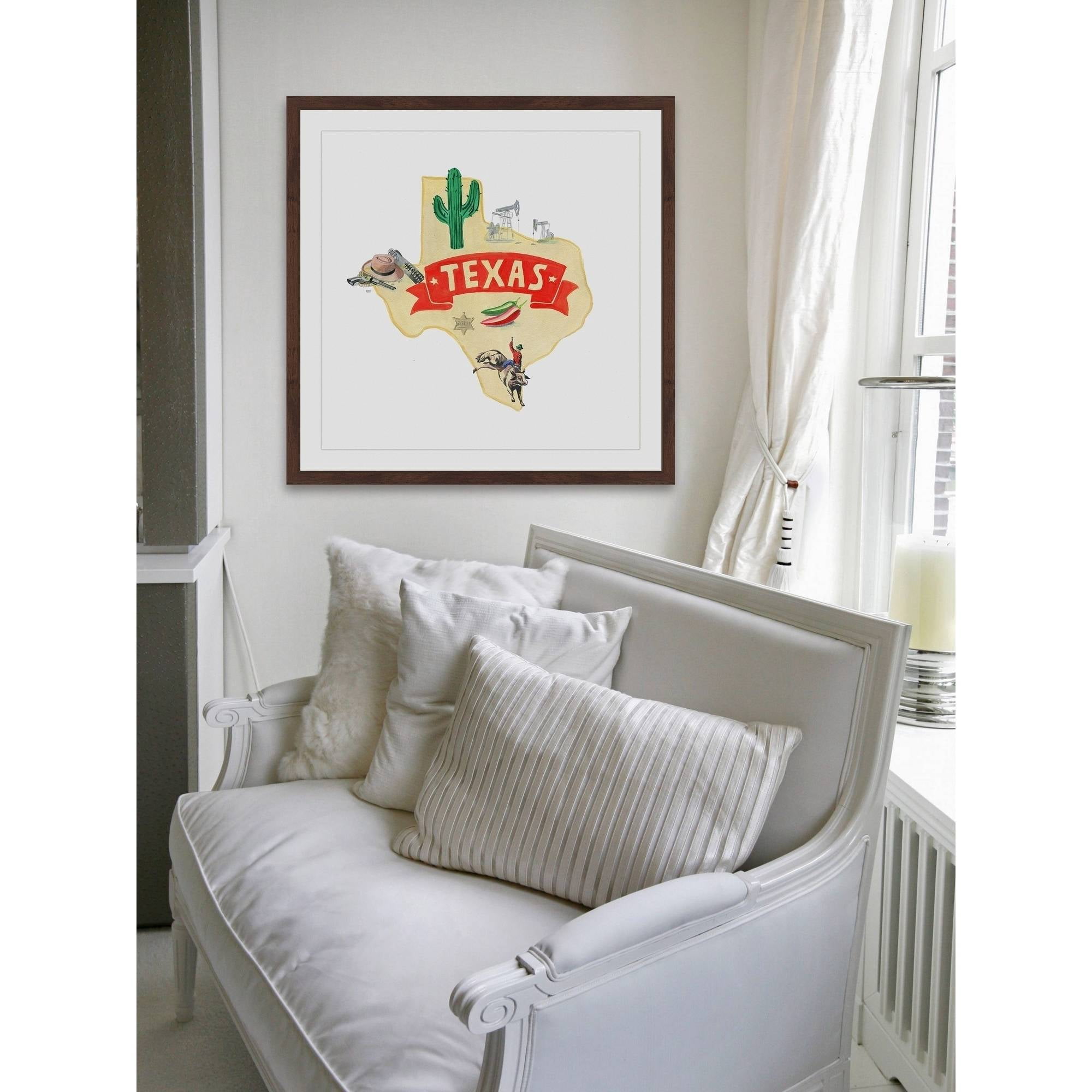 "Bold Red Texas" Framed Painting Print