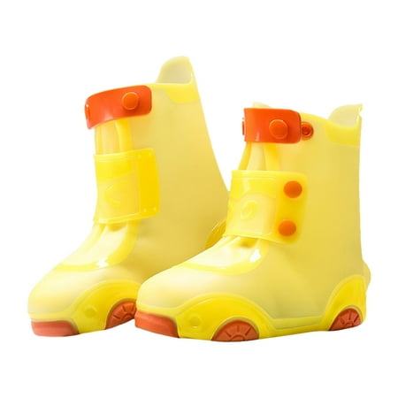 

Rain Shoe Covers Rain Boots Shoe Covers For Boys And Girls Reusable Galoshes Overshoes Yellow 11Y-12Y