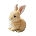 thumbnail image 4 of El animal relleno de juguete de conejo de lujoso eléctrico con orejas y nariz en movimiento puede saltar y hacer un juguete de mascota electrónica de Amarillo, 4 of 8