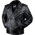thumbnail image 1 of Veste de Moto en Cuir pour Hommes (Brando), 1 of 4