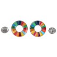 thumbnail image 5 of 6 Pcs Enamal 17 Colors Sustainable Development Goals Brooch United Nations Pin Badge, 5 of 5