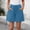 *Blue, variant on Women's Linen Blend Elastic Waist Drawstring Shorts with Pockets,Solid Color Casual Summer Shorts Army Green,Women's Plus XXXL