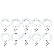 Polished Round Silver Stainless Steel 40mm Bottle Opener Insert Gadgets Kitchen Tool Hardware Parts 10PCS