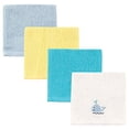 thumbnail image 2 of Luvable Friends Baby Boy Super Soft Cotton Washcloths, Boy Whale, 2 of 2