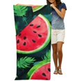 thumbnail image 7 of Creowell Watermelon Leaves Microfiber Beach Towels for Adults 30x60in, 7 of 7