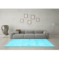 thumbnail image 3 of Ahgly Company Indoor Square Abstract Light Blue Contemporary Area Rugs, 6' Square, 3 of 4
