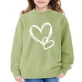 thumbnail image 5 of Abcomgle Valentines Day Sweatshirt Girls Size 10-12 Cute Love Heart Pullover Sweatshirts Crewneck Long Sleeve Sweaters for Teens Preppy Holiday Clothing for Teen Girls,Light Green,11-12Years, 5 of 6