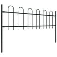thumbnail image 2 of Outdoor Fence Charmma Garden Fence with Spear Top Steel 5.5ft Black, 2 of 5
