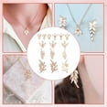 thumbnail image 7 of 15 Pcs 5 Styles Cubic Zirconia Leaf Charms Shiny Pave Clear Leaf Charms Connector Assorted Shaped Rhinestone Leaves Pendant for Gorgeous Jewelry Making Gold Making DIY, 7 of 7