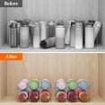 thumbnail image 2 of Lifewit Stackable Water Bottle Organizer for Cabinet, Freezer, Pantry - Plastic Cup Holder, Wine Racks for Kitchen Tabletop Storage, Cupboard, Office - Pack of 4, Each Rack Holds 3 Containers, 2 of 8
