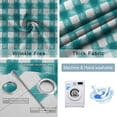 thumbnail image 6 of Blackout Curtains for Bedroom, Turquoise Buffalo Check Room Darkening Window Drapes for Living Room, Farmhouse Modern Teal Plaid Thermal Insulated Grommet Curtains, 52x45 inch, 2 Panels, 6 of 9
