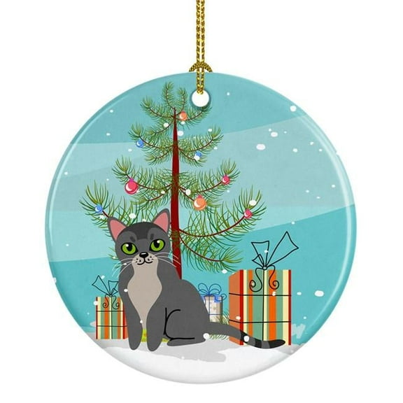 Carolines Treasures BB4414CO1 Asian Cat Merry Christmas Tree Ceramic Ornament