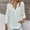 White, variant on LoyisViDion Women'S Fashion Summer Solid Color Blouse V-Neck Long Sleeve Chiffon Tops Blouse Yellow 12(L)