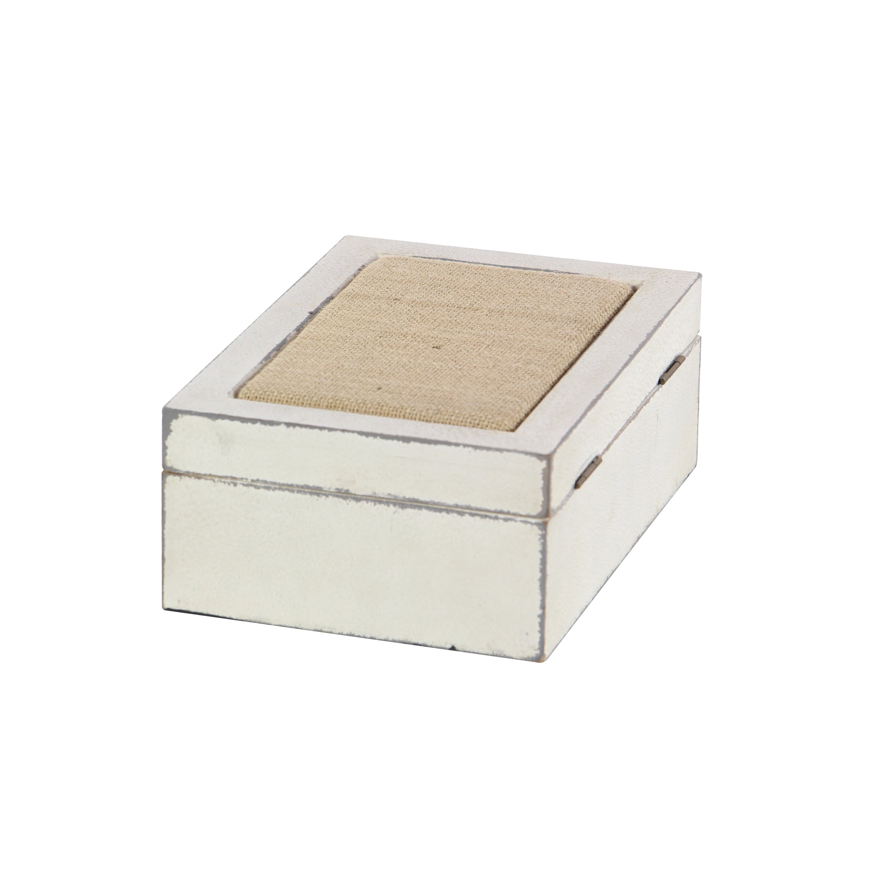 White wooden deals box with lid