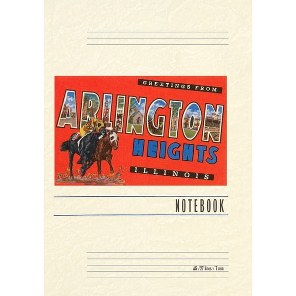 Vintage Lined Notebook Greetings from Arlington Heights, Illinois (Paperback)