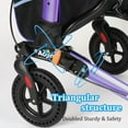thumbnail image 5 of All-Terrain Rollator Walker, Lightweight Foldable Seated Walker with Backrest & 8" Wheels for Seniors Adult,Purple, 5 of 7