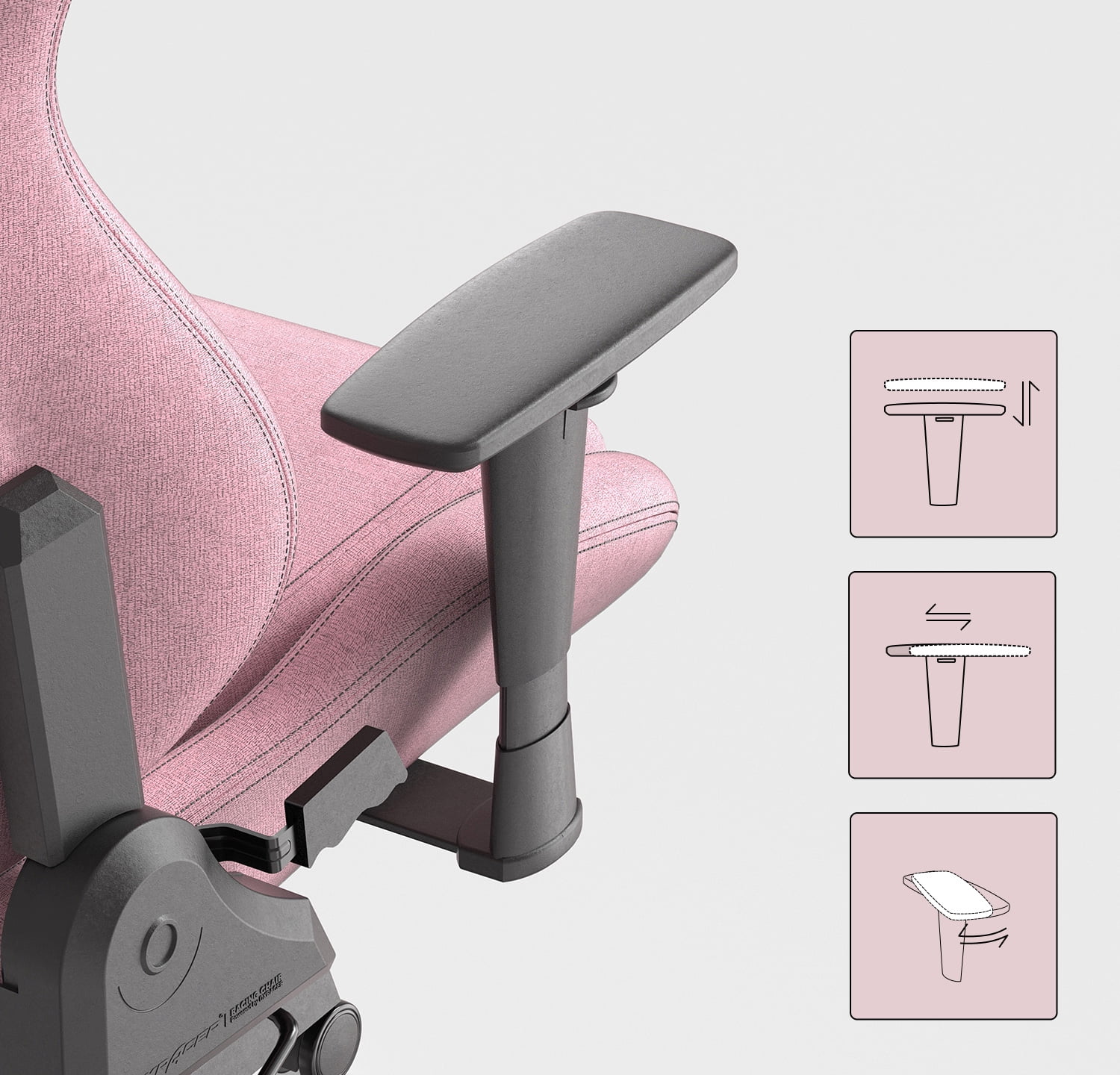 DXRacer Drifting Gaming Chair - Fabric Ergonomic Office Chair with Lumbar Pillow & Adjustable Headrest - Comfortable PC Computer Gamer Gaming Chair Recliner For Adults Teens, Pink, Regular L