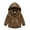 Brown, variant on KYAIGUO 6Pack/Set Toddler Boys Girls Zip Rain Jacket Kids Hooded Coat Casual Lightweight Waterproof Windbreaker for 2-10Y （6 Sets Sold in a Package）