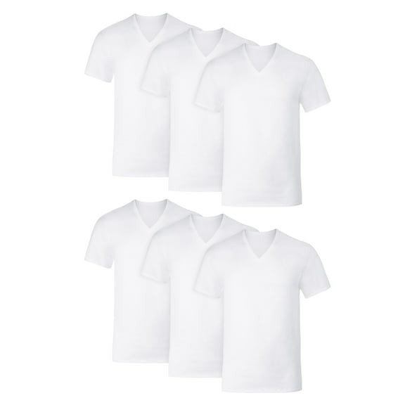 Undershirts T-Shirt Pack, V-Neck Cotton-Stretch Tees for Men, Moisture-Wicking