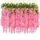 thumbnail image 3 of BEMS-12 PCS Rosa roja 3.8 pies Flores artificiales Glicina falsa, 3 of 5