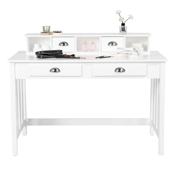 Yaheetech Writing Desk Home Office Computer Wood Organizer 4 Yaheetech Writing Desk Home Office